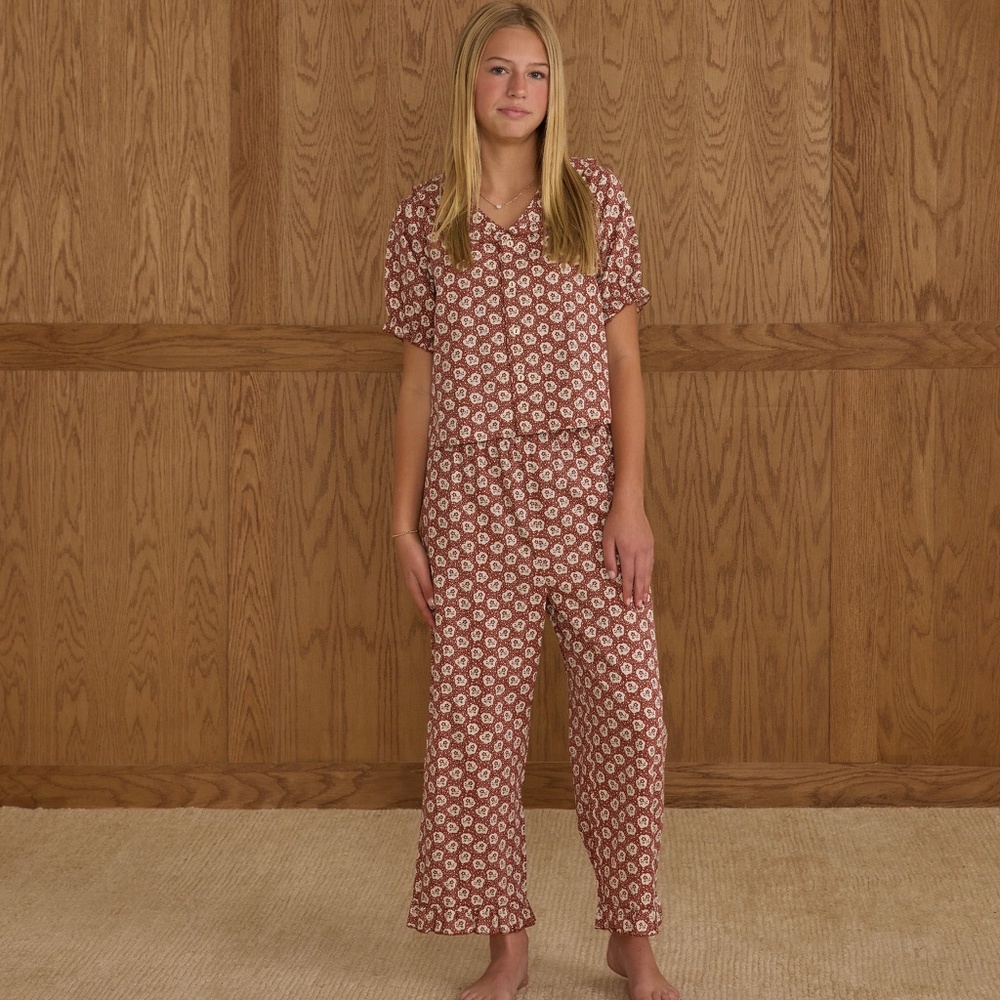 NWOT Rylee & Cru Ruffle Pajamas size 14 RC - Picture 5 of 6